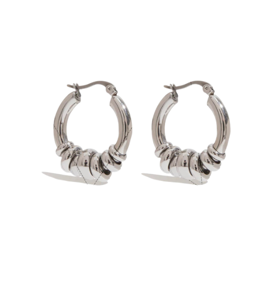 Boucles d'oreilles argent acier inoxydable pas cher
